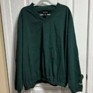 VTG Taylor Made Mens XXL Green Golf Pullover Windbreaker Jacket VNeck